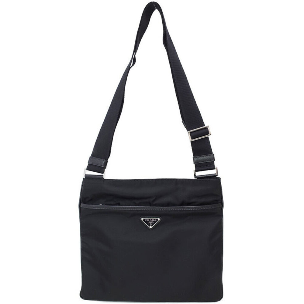 Prada Tessuto Crossbody Messenger Bag black